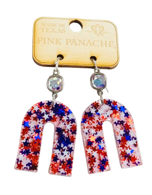 Patriotic arch earring