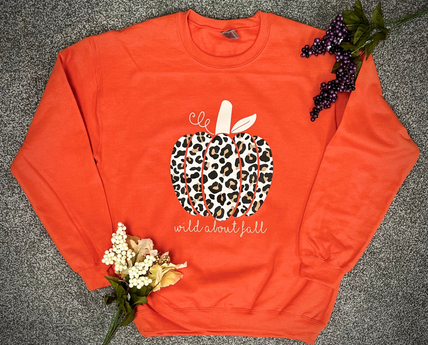 WILD ABOUT FALL CREW NECK SWEATSHIRT