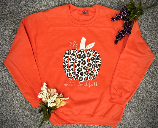 WILD ABOUT FALL CREW NECK SWEATSHIRT