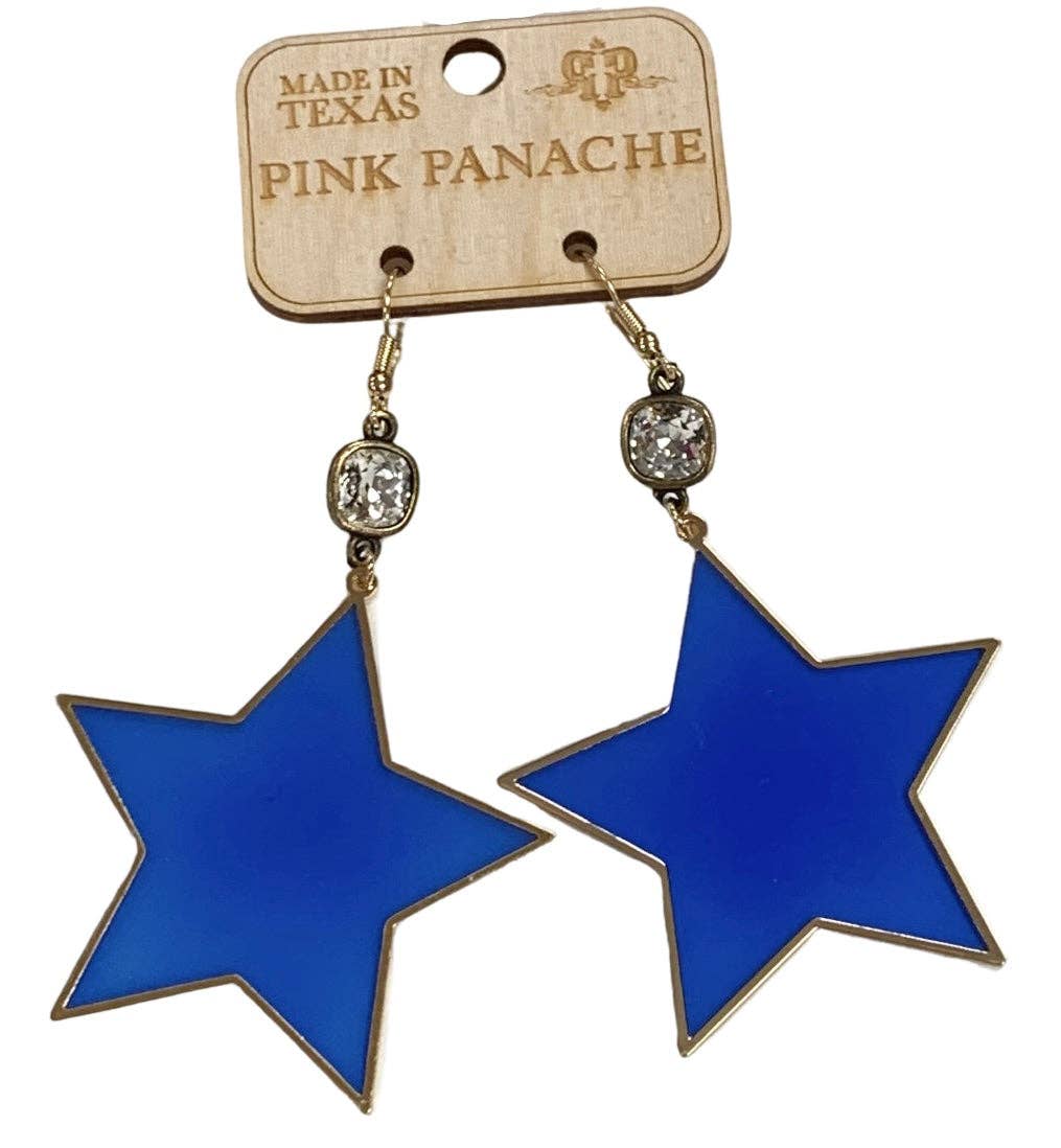 Blue star earring