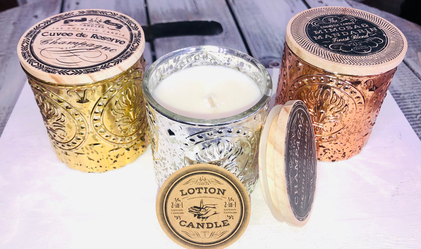 Petite Champagne Series 2-in-1 Soy Lotion Candle - Gold